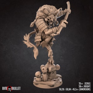 Oni Samurai - 32mm, 35mm Scale - Unpainted Miniature