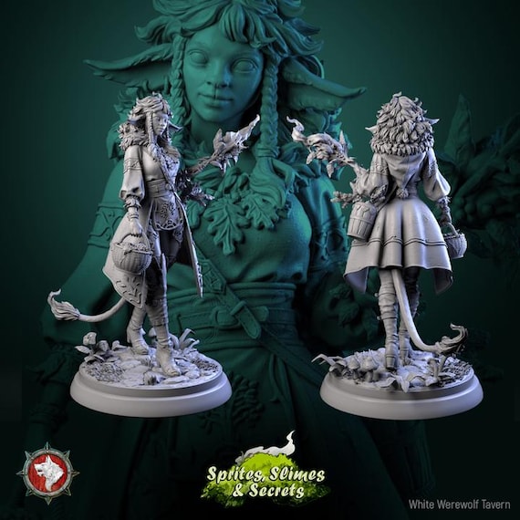 Female Firbolg Druid, Shael - Unpainted Miniature - Etsy