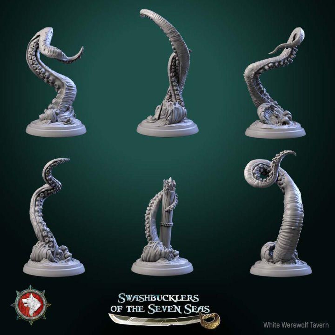Kraken Tentacles - 32mm Scale - Unpainted Miniature - Etsy