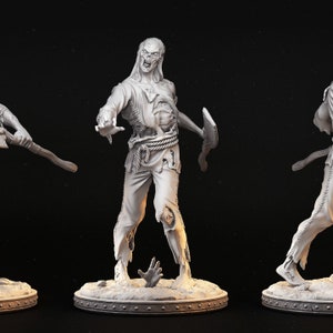 Zombie - Masters of Dungeons Quest - 28mm, 32mm Scale - Unpainted Miniature for DnD, Pathfinder, Tabletop RPGs - Primal Collectibles