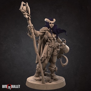 Tiefling Druid - Unpainted Miniature