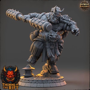 Tetsubō-oni, Oni Miniature - Thorns of the Rift - Unpainted Miniature