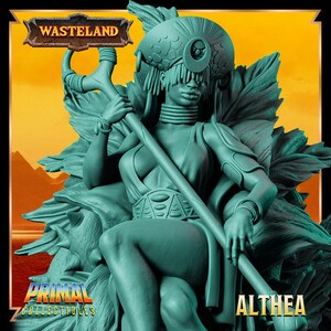 Zauberin Althea - Unbemalte 28 mm, 32 mm, 75 mm Miniatur für DnD, Pathfinder, Tabletop-Rollenspiele & Dioramen