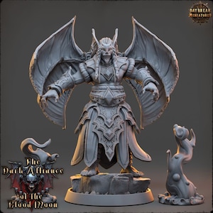 Serpentus Nightshade - Dark Alliance of the Blood Moon - 32mm Scale - Unpainted Miniature for DnD, Pathfinder, Tabletop RPGs - Daybreak