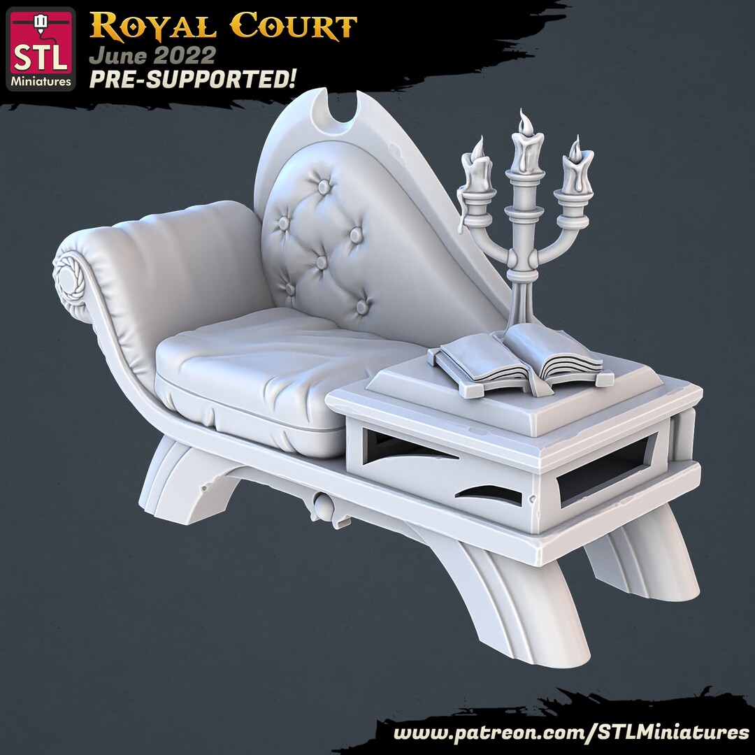 Royal Couch - Royal Court Set - Unpainted Miniature - Etsy