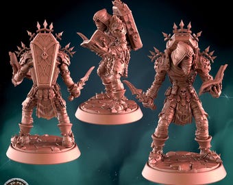 Brujo no muerto, armadura ornamentada - Miniatura sin pintar