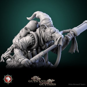 The Spitter Scorched Tail - Rattenvolk - 32 mm - Unbemalte Miniatur für DnD, Pathfinder oder Tabletop RPGs