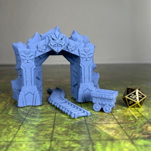 ドワーフ鉱山の入り口 - アーティザンギルド - 32 mm スケール - DnD、パスファインダー、卓上 RPG、ジオラマ用の未塗装ミニチュア - アーティザンギルド