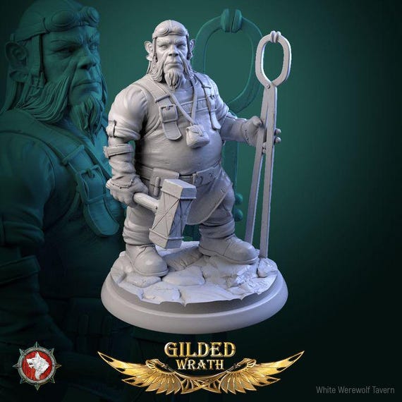 ドワーフの鍛冶職人、輝く鍛冶の息子たち - 未塗装ミニチュア - Etsy 日本