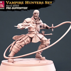 Vampire Hunter - Human Fighter - 32mm Scale - Unpainted Miniature