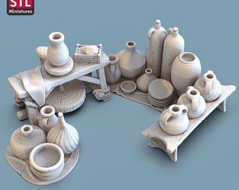 Pottery - 32mm Scale - Unpainted Miniature