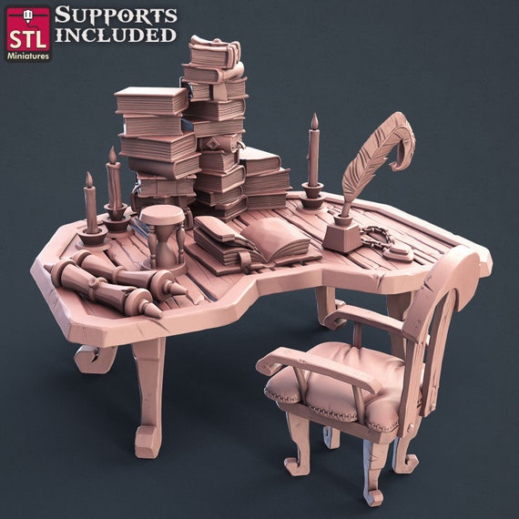 Wizard s Desk Unpainted Miniature