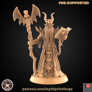 Necromancer - 32mm Scale - Unpainted Miniature