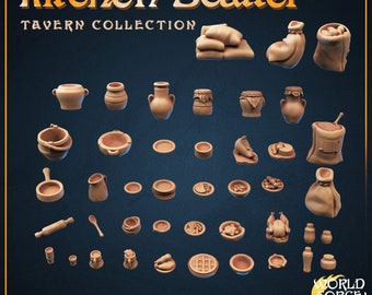 Kitchen Scatter - The Arcane Dragon Tavern Collection - Unpainted Miniature