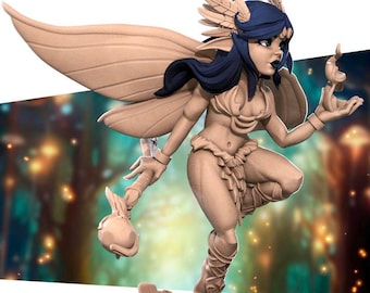 Pixie Druid, Female Pixie - Unpainted Miniature