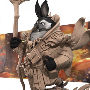 Rabbitfolk Warlock - Unpainted Miniature