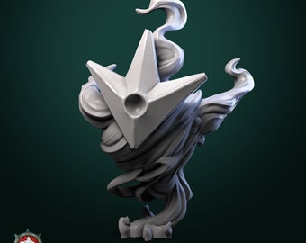 Pequeño Elemental de Fuego - Escala 28 mm, 32 mm - Miniatura sin pintar