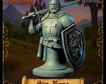Human Knight, Sir Boris - Unpainted Miniature Bust
