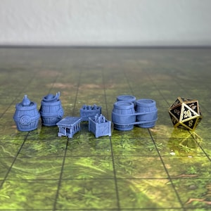 Pirate Barrel Set - 32mm Scale - Unpainted Miniature