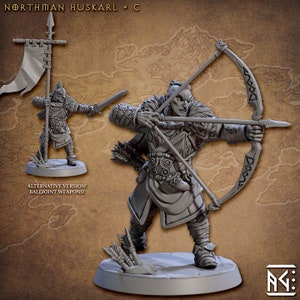 Northmen Huskarl - Pose C - Skutagaard Northmen - Unpainted Miniature