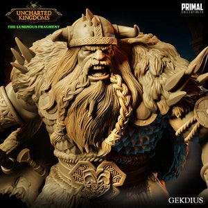 Gekdius - Frost Giant - Uncharted Kingdoms - 28mm, 32mm Scale - Unpainted Miniature for DnD, Pathfinder, Tabletop RPGs - Primal