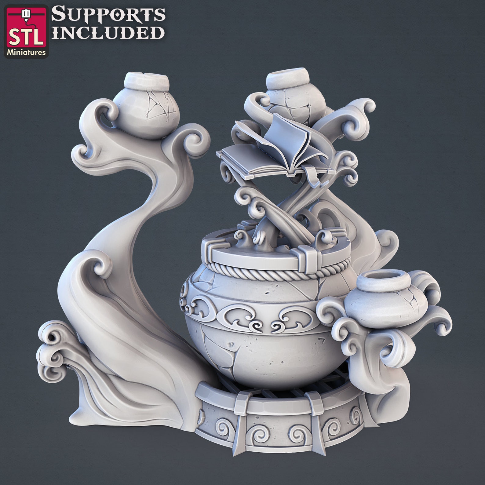 Steaming Cauldron - Unpainted Miniature - Etsy