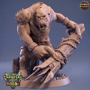 Ogre with Ram - Unpainted Miniature