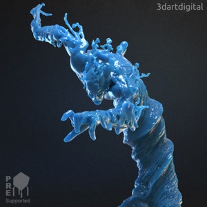 Oceanfist, Tall Water Elemental - Unpainted Miniature