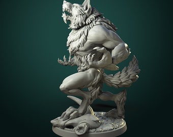 Furious Werewolf - Pose 1 - Unpainted Miniature