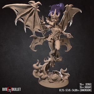 Jezebeth, la Reina Vampiro - Escala 32 mm, 35 mm - Miniatura sin pintar para DnD, Pathfinder y juegos de rol de mesa - Bite the Bullet