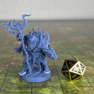 Orc Warlock, Lugzubur Doombringer - Blackcrag Orcs Set - Unpainted Miniature