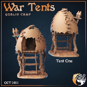 Goblin War Tents, Goblin Camp Collection - Unpainted Miniature