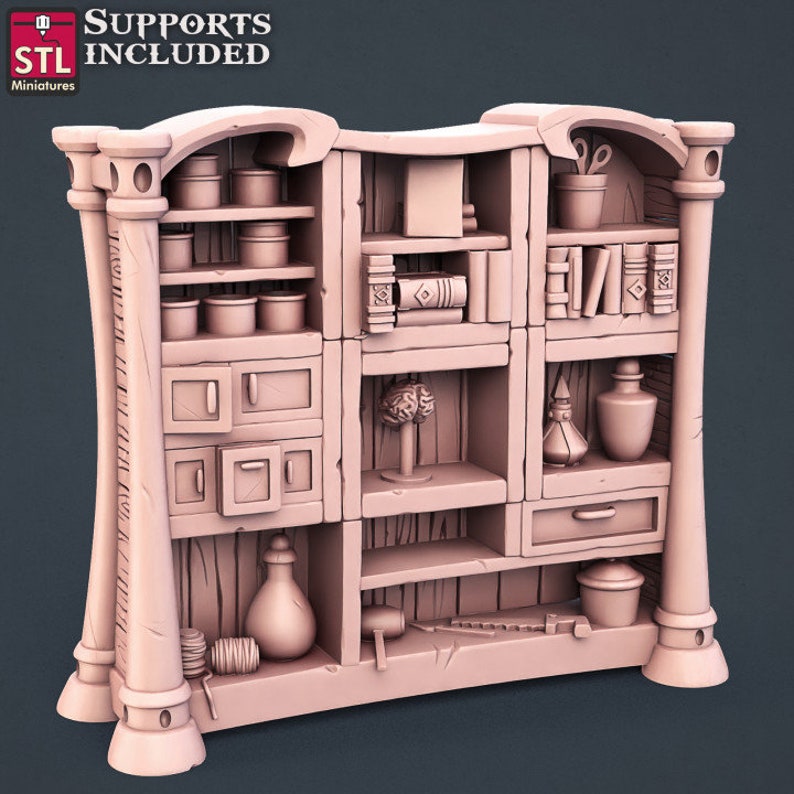 Book Shelf Doctor's Shelf Unpainted Miniature Etsy