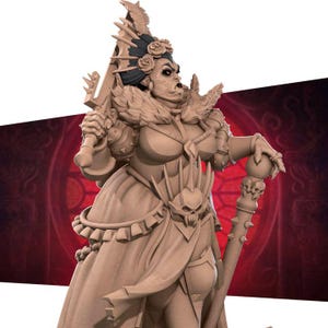 Vampire Countess - 32mm, 35mm Scale - Unpainted Miniature for DnD, Pathfinder, Tabletop RPGs - Bite the Bullet