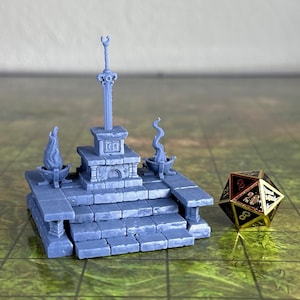 Sword Altar - Dungeon Set - 32mm Scale - Unpainted Miniature for DnD, Pathfinder, Tabletop RPGs, and Dioramas - STL Miniatures