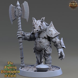 Zeno Watcher - Rhinofolk - 32mm Scale - Unpainted Miniature