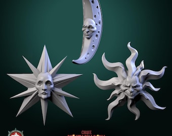 Circus Masks - 32mm Scale - Unpainted Miniature