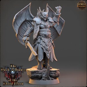 Prince Alaric Mooveil - Dark Alliance of the Blood Moon - 32mm Scale - Unpainted Miniature for DnD, Pathfinder, Tabletop RPGs - Daybreak
