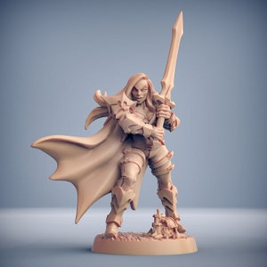 Soulless Vampire Clan Bloodseeker, Pose F - 32mm Scale - Unpainted Miniature for DnD, Pathfinder, Tabletop RPGs - Artisan Guild