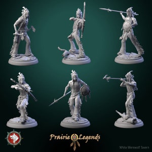 Native Warriors - 32mm Scale - Unpainted Miniature