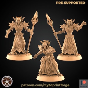 Undead Mages, Standing, Casting - Unpainted Miniature
