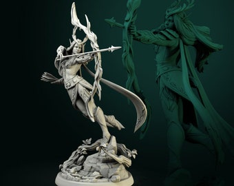 Niel - Reina Élfica - Escala 75 mm - Miniatura sin pintar