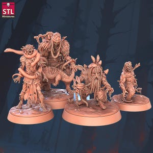 Swamp Zombies, Drowned Undead - Unpainted Miniature