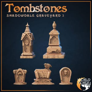 Tombs - Graveyard Collection - 32mm Scale - Unpainted Miniature