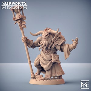 Minotaur Priest, Platorus - Order of the Labyrinth Set - Unpainted Miniature