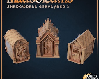 Mausoleums - Graveyard Collection - 32mm Scale - Unpainted Miniature