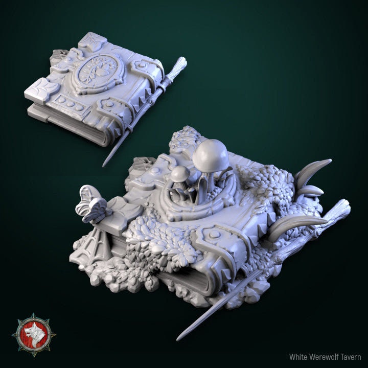 Zauberbuch, Grimoire - 32mm Maßstab - Unbemalt