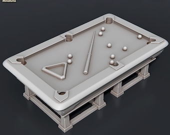Billiards Table - Casino Set - 32mm Scale - Unpainted Miniature