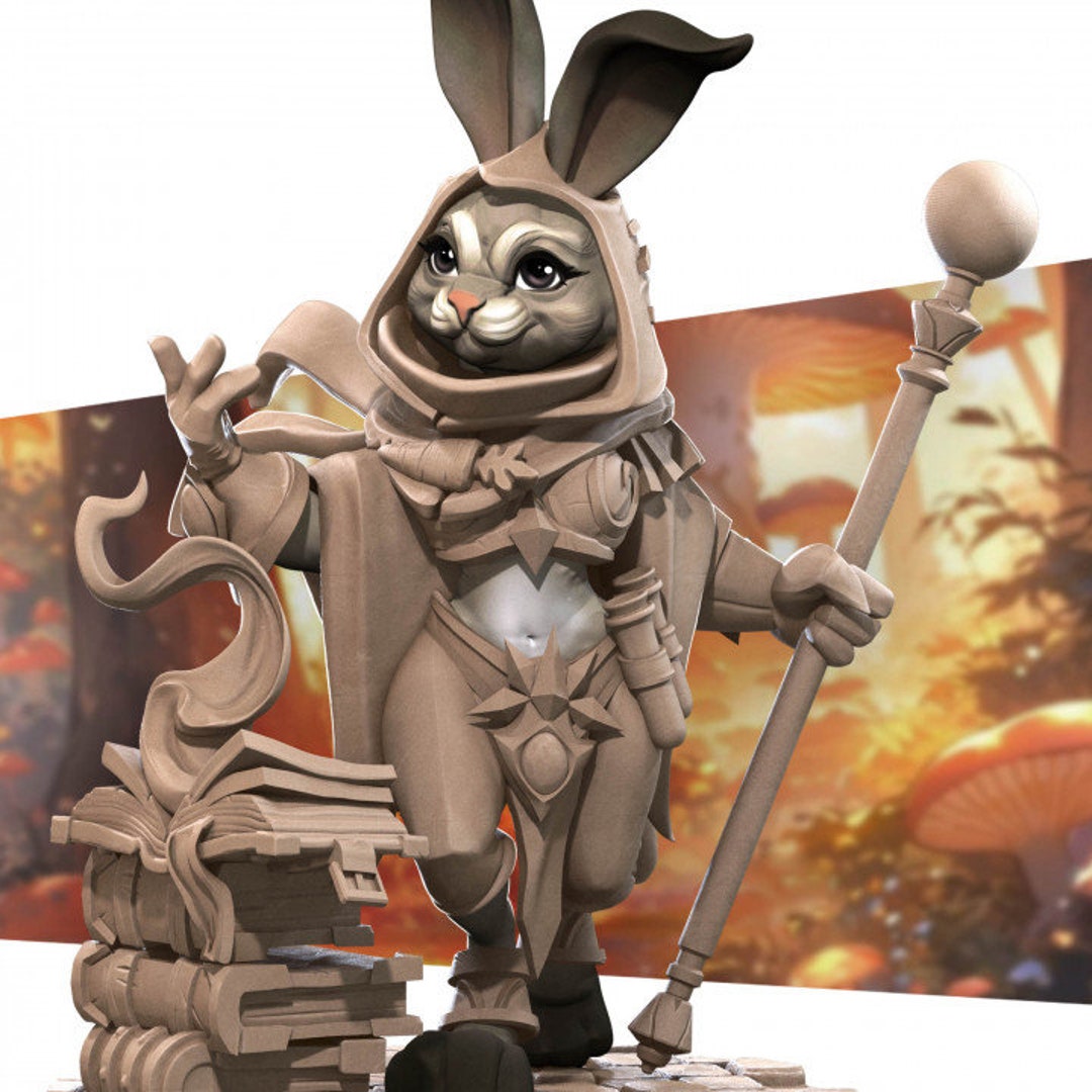 Rabbitfolk Wizard - Unpainted Miniature - Etsy