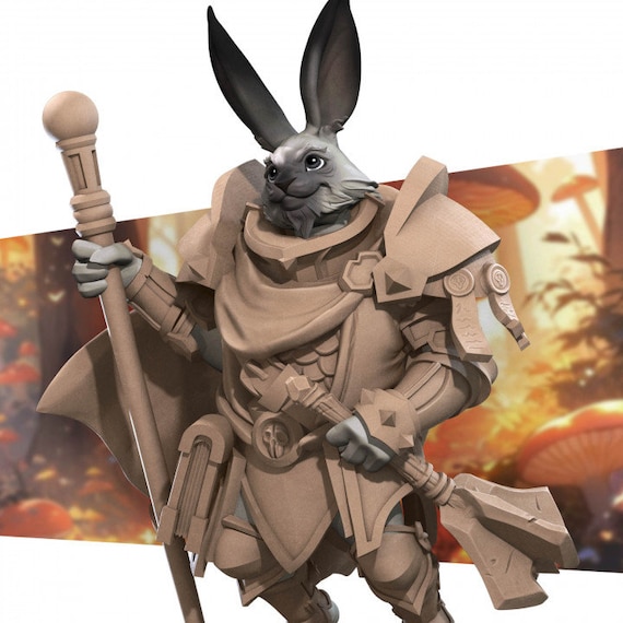 Rabbitfolk Cleric - Unpainted Miniature - Etsy